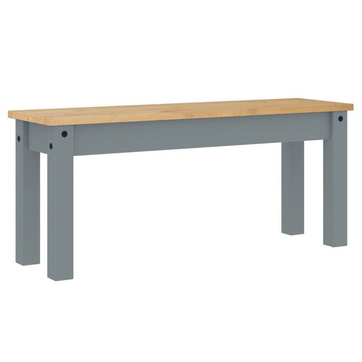 Banc à manger Panama gris 105x30x45 cm bois massif de pin - Photo n°1