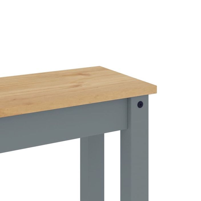 Banc à manger Panama gris 105x30x45 cm bois massif de pin - Photo n°7