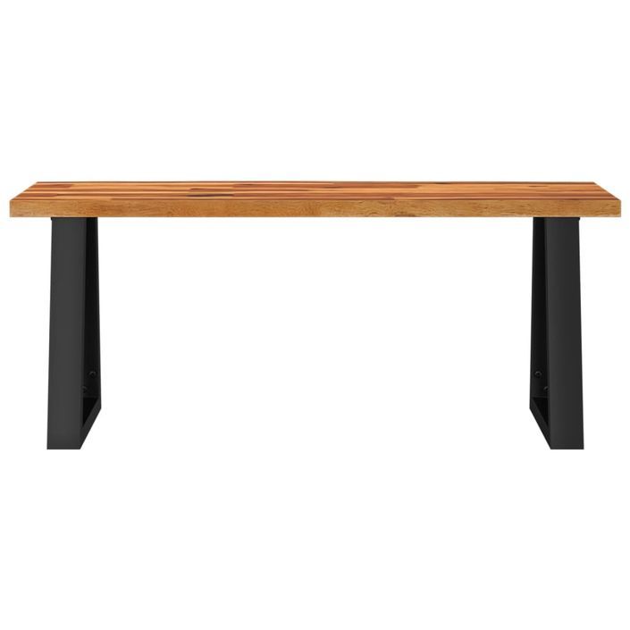 Banc avec bord vivant 110 cm bois d'acacia massif - Photo n°4