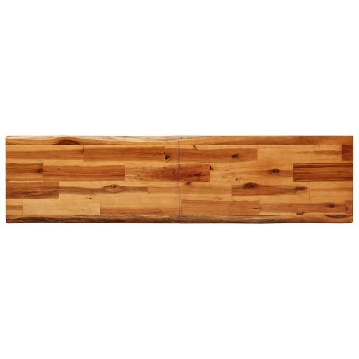 Banc avec bord vivant 140 cm bois d'acacia massif - Photo n°6