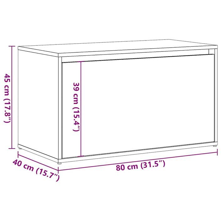 Banc avec coffre de rangement en bois Klazika L 80 x H 45 x P 40 cm – Pratique et intemporel - Photo n°10