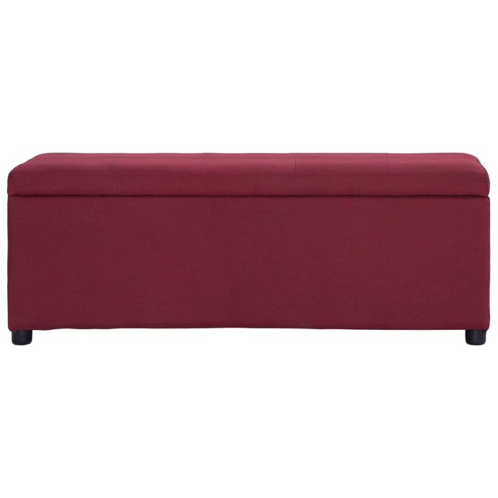 Banc avec compartiment de rangement 116 cm Bordeaux Polyester - Photo n°3