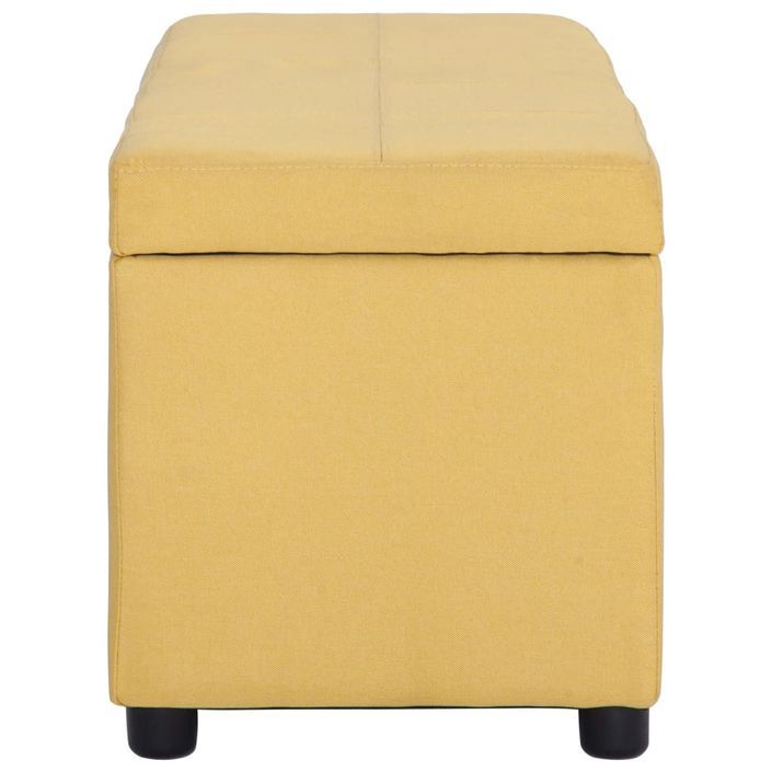 Banc avec compartiment de rangement 116 cm Jaune Polyester - Photo n°4