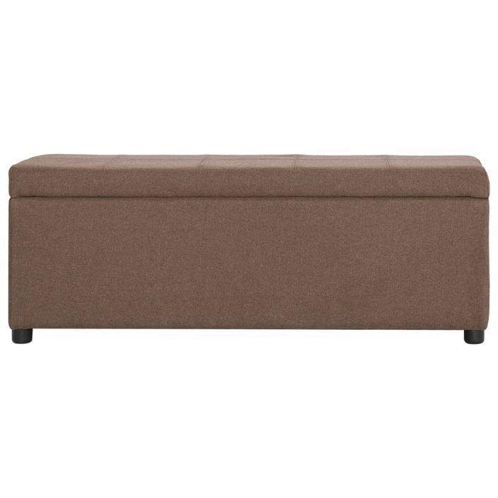 Banc avec compartiment de rangement 116 cm Marron Polyester - Photo n°3