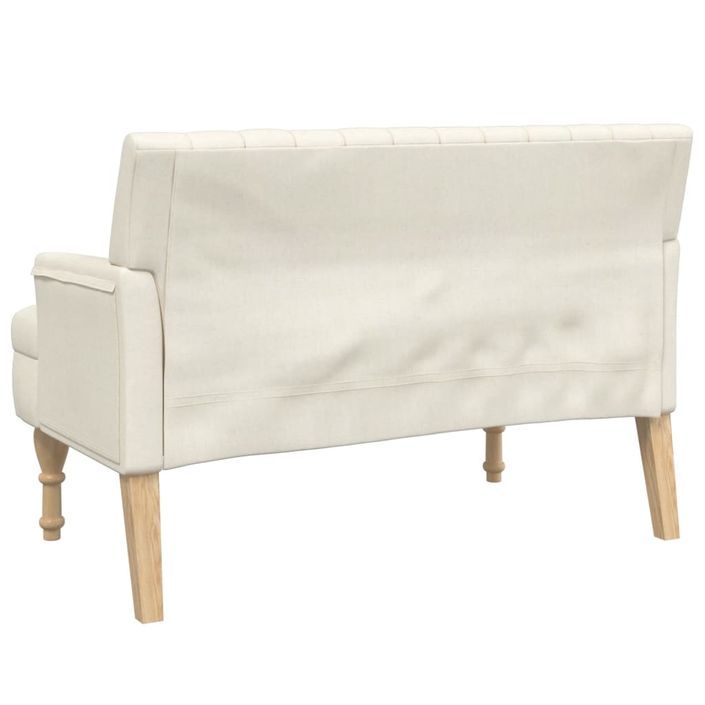 Banc avec coussins 113x64,5x75,5 cm lin - Photo n°5