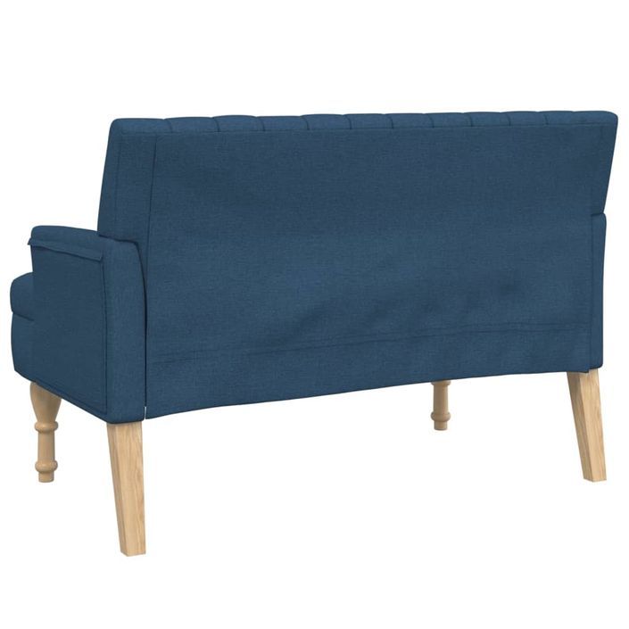 Banc avec coussins bleu 113x64,5x75,5 cm tissu - Photo n°5