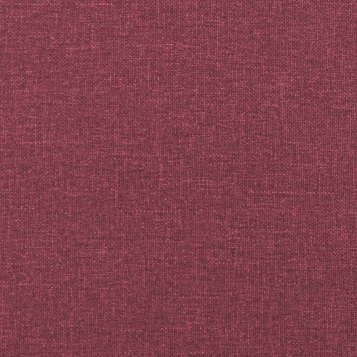 Banc avec coussins rouge bordeaux 113x64,5x75,5 cm tissu - Photo n°7