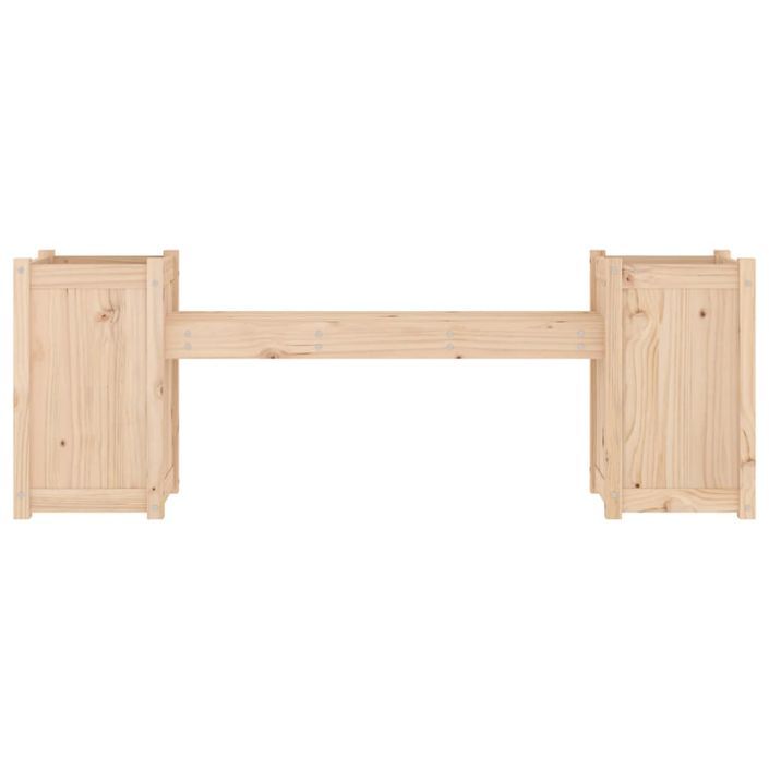 Banc avec jardinières 180x36x63 cm bois massif de pin - Photo n°4