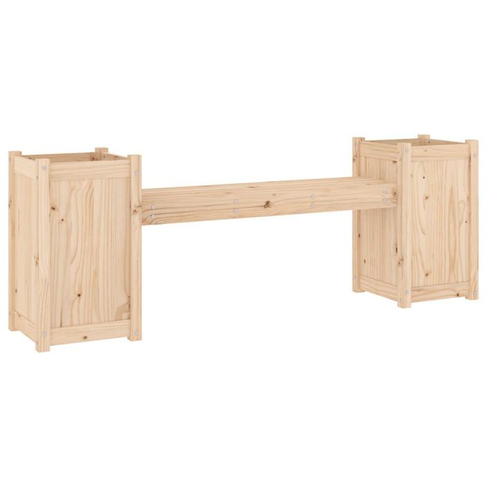 Banc avec jardinières 180x36x63 cm bois massif de pin - Photo n°6