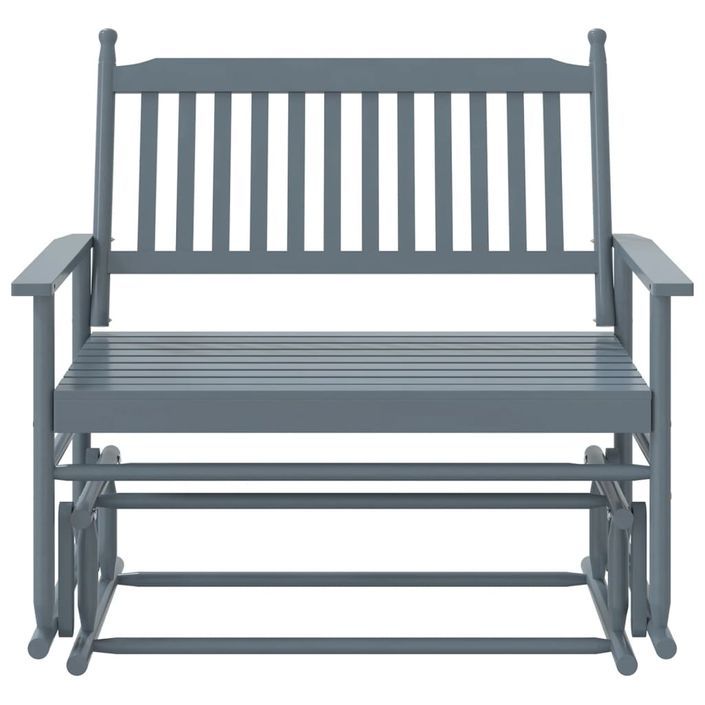 Banc balancelle gris 118x70x104,5 cm bois massif de peuplier - Photo n°4