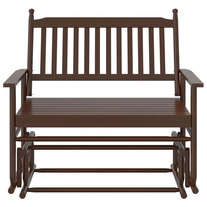 Banc balancelle marron 118x70x104,5 cm bois massif de peuplier - Photo n°4