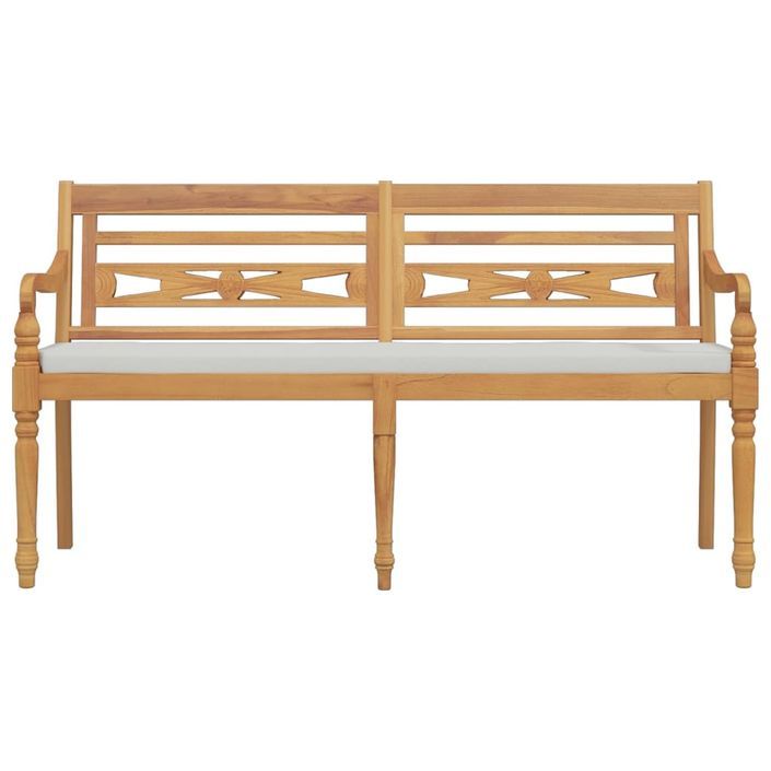 Banc Batavia avec coussin 150 cm Bois de teck massif - Photo n°3