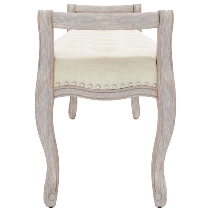 Banc beige 110x45x60 cm lin - Photo n°4