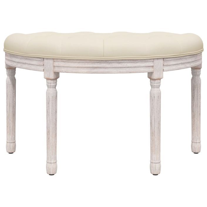 Banc beige 81,5x41x49 cm lin - Photo n°3