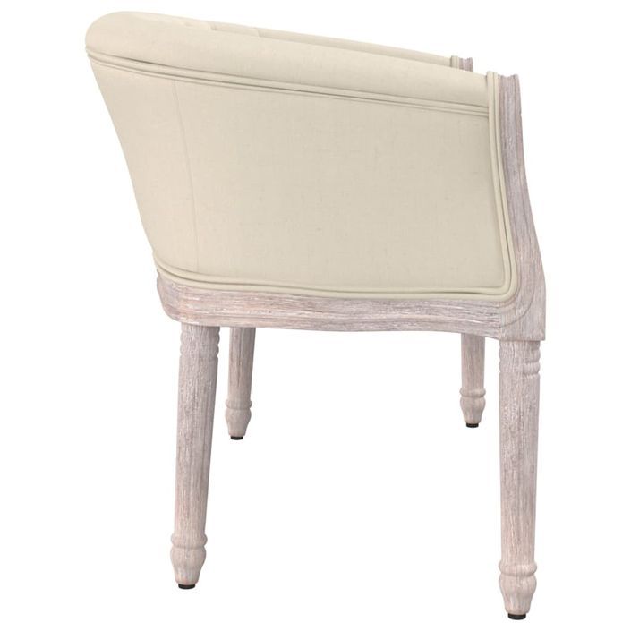 Banc beige 98x56x69 cm lin - Photo n°4