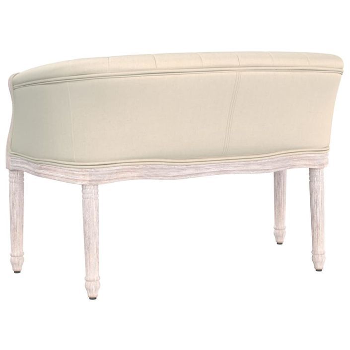 Banc beige 98x56x69 cm lin - Photo n°5