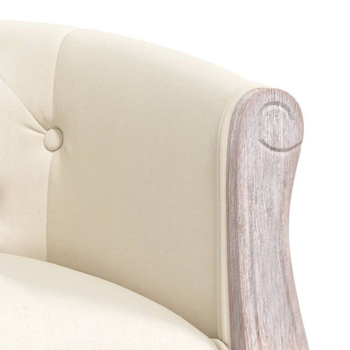 Banc beige 98x56x69 cm lin - Photo n°6