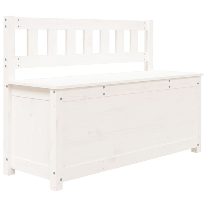 Banc Blanc 110x41x76,5 cm Bois de pin massif - Photo n°2