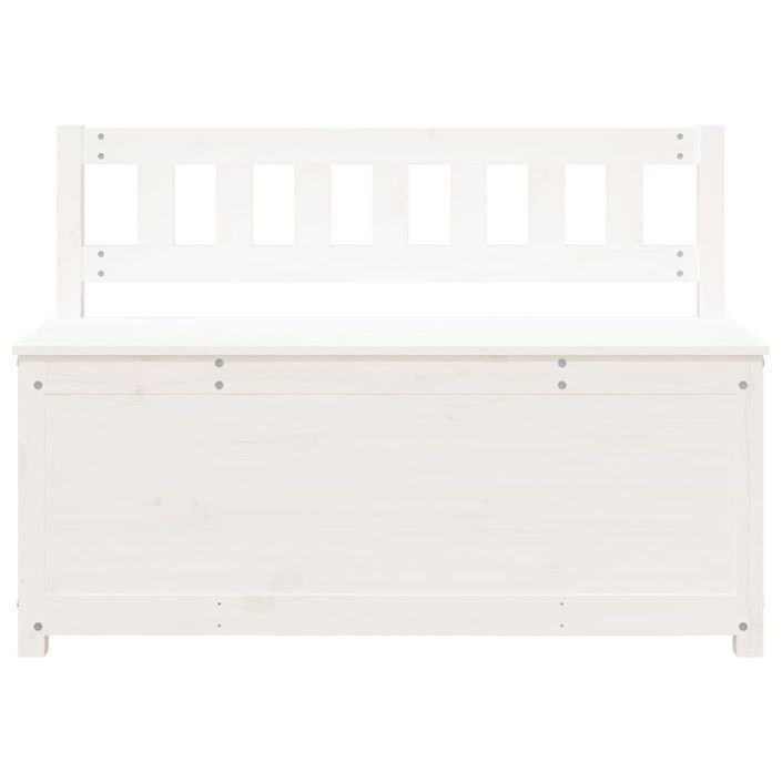 Banc Blanc 110x41x76,5 cm Bois de pin massif - Photo n°5