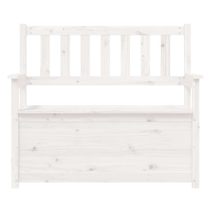 Banc Blanc 112,5x51,5x96,5 cm Bois de pin massif - Photo n°6