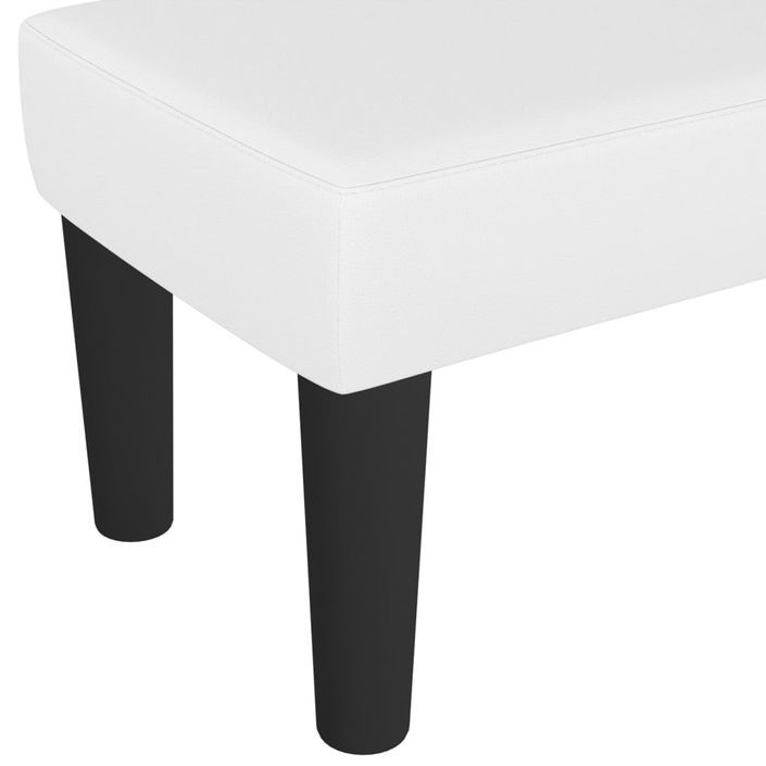 Banc Blanc 70x30x30 cm Similicuir - Photo n°5