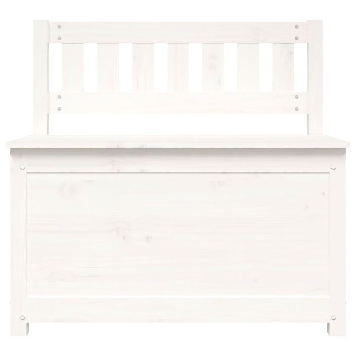 Banc Blanc 80x41x77 cm Bois de pin massif - Photo n°7