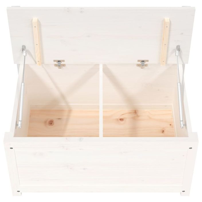 Banc Blanc 80x41x77 cm Bois de pin massif - Photo n°9