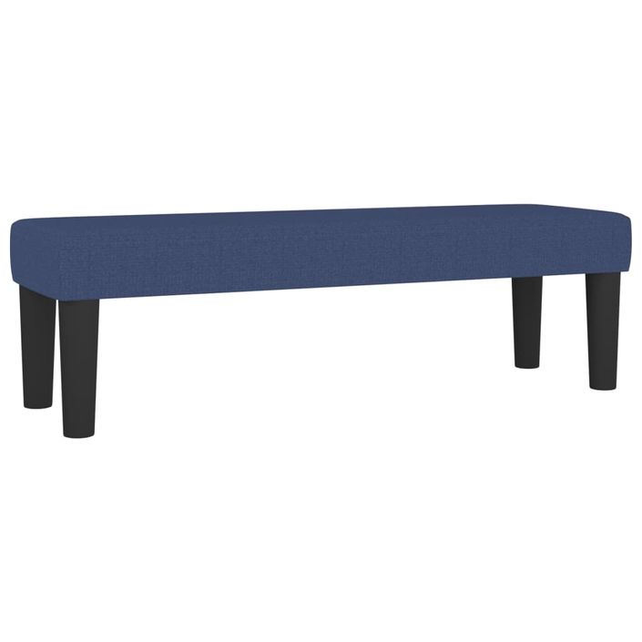 Banc Bleu 100x30x30 cm Tissu - Photo n°2