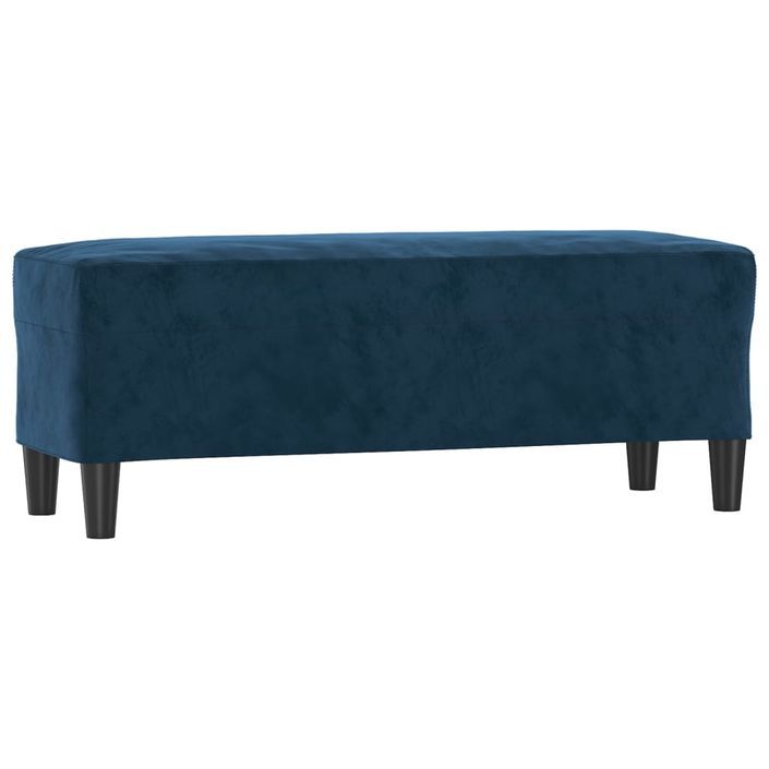 Banc Bleu 100x35x41 cm Velours - Photo n°2