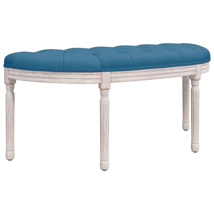 Banc Bleu 110,5x45x49 cm Velours - Photo n°1