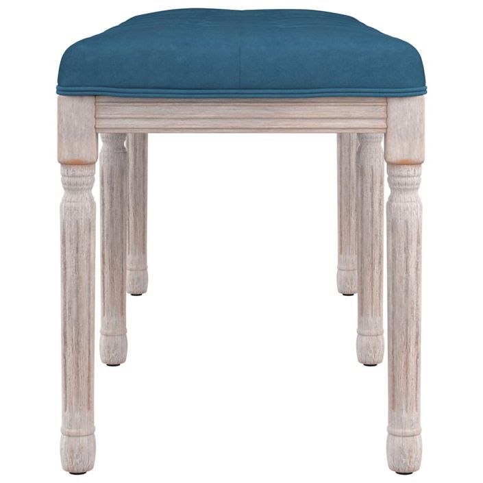 Banc Bleu 110x40x49 cm Velours - Photo n°4