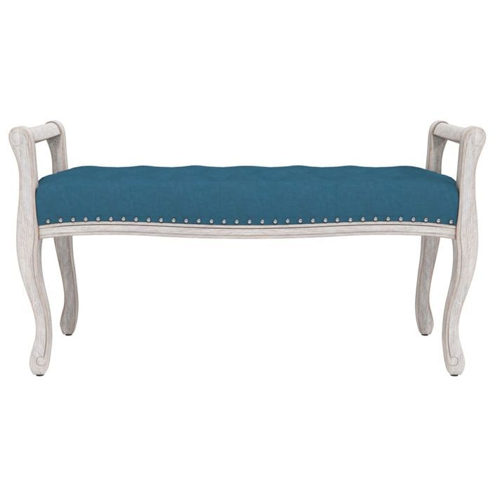 Banc Bleu 110x45x60 cm Velours - Photo n°3