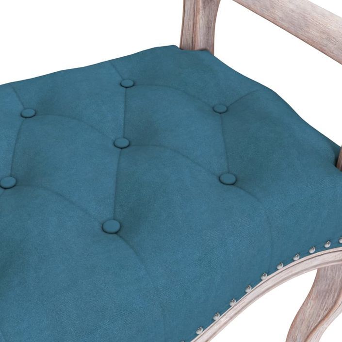 Banc Bleu 110x45x60 cm Velours - Photo n°5