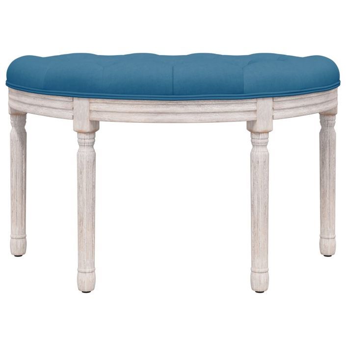 Banc Bleu 81,5x41x49 cm Velours - Photo n°3