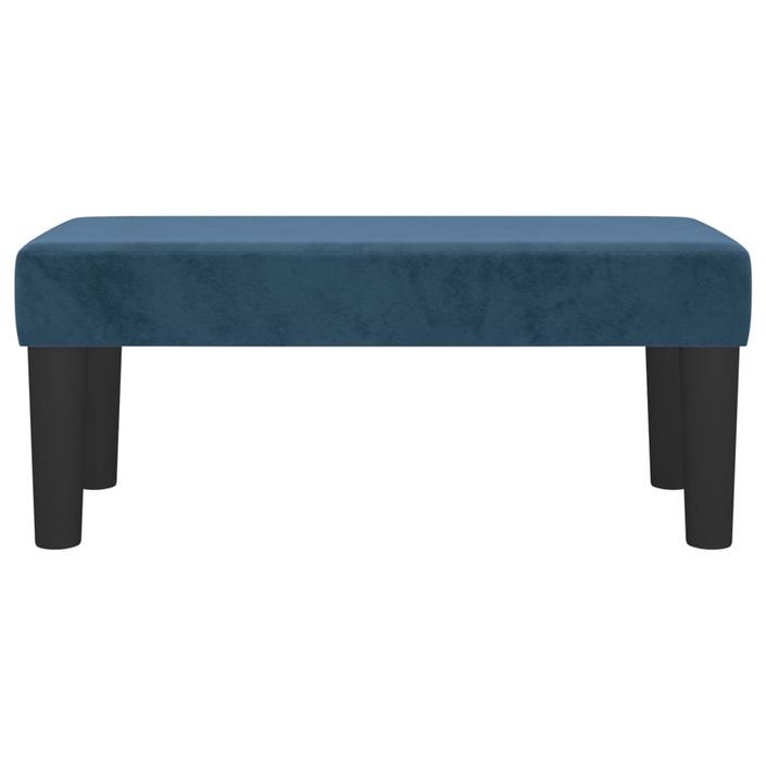 Banc Bleu foncé 70x30x30 cm Velours - Photo n°3