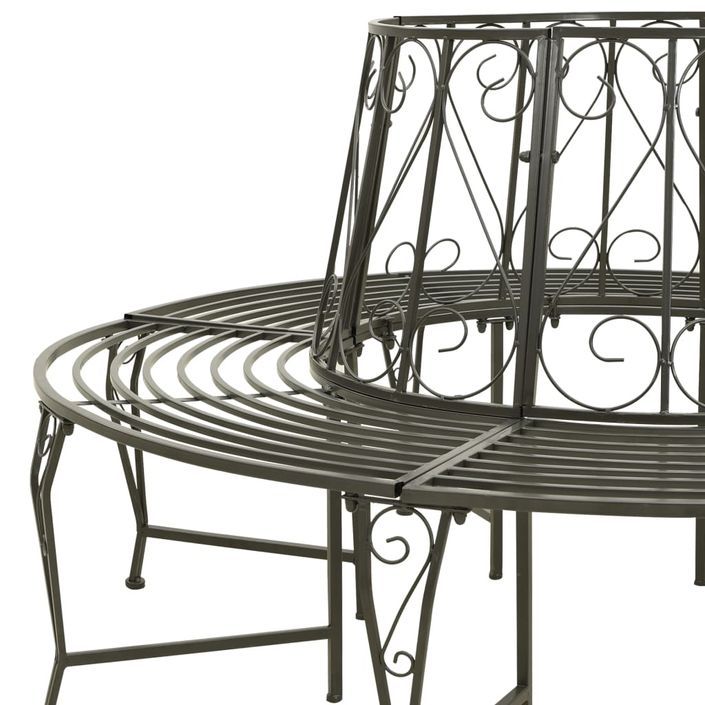 Banc circulaire de jardin 160 cm Acier - Photo n°4