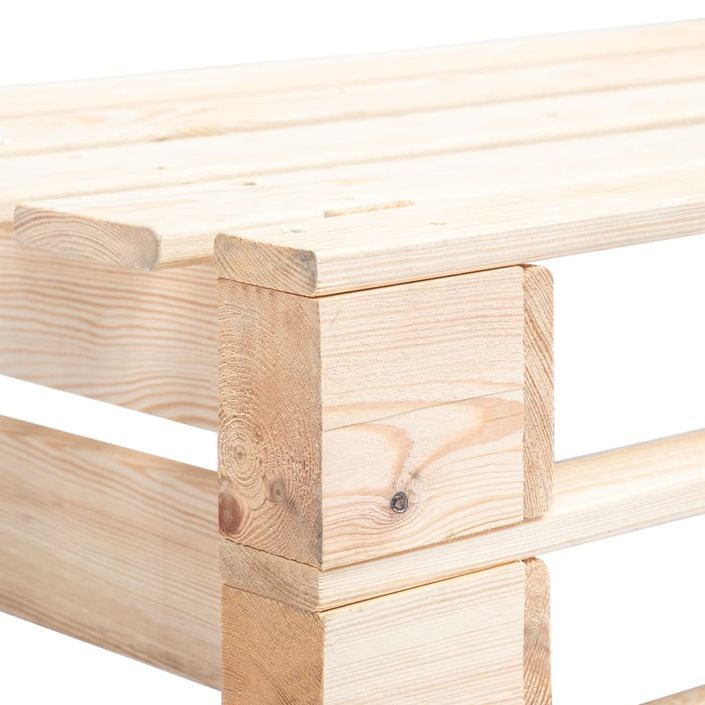 Banc d'angle palette de jardin Bois - Photo n°4