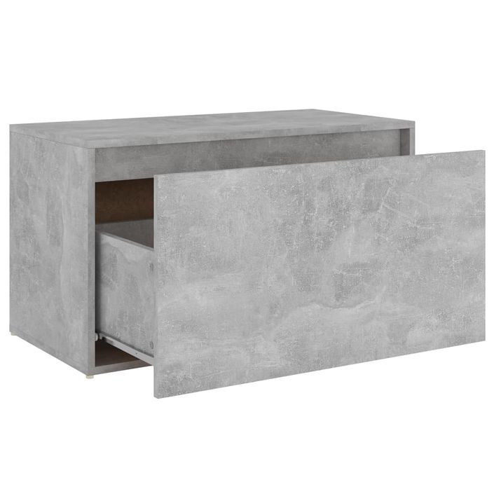 Banc d'entrée 80x40x45 cm Gris béton - Photo n°6