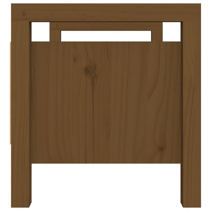 Banc d'entrée Marron miel 80x40x43 cm Bois de pin massif - Photo n°5