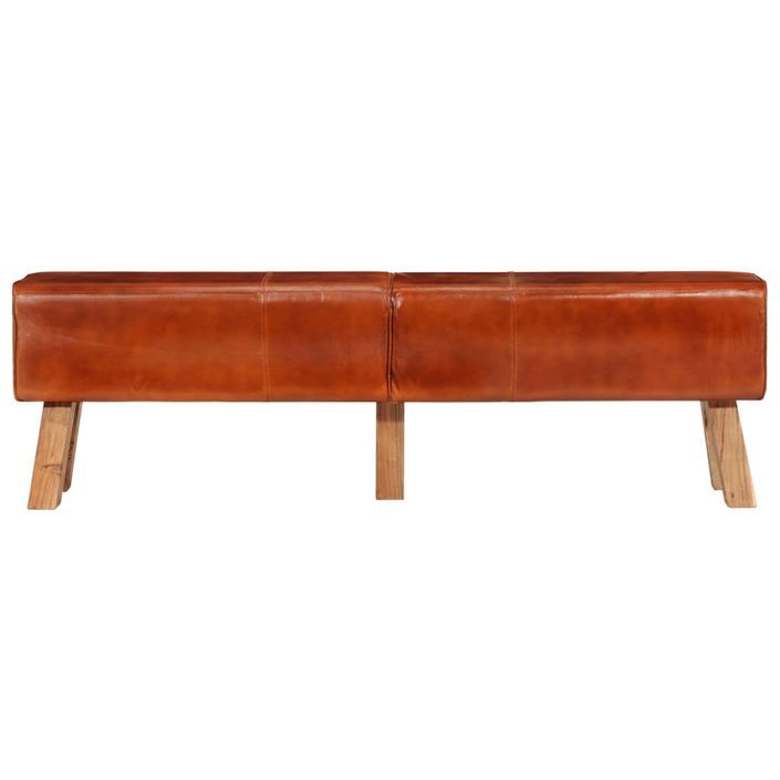 Banc de gymnastique marron 160 cm cuir véritable - Photo n°2