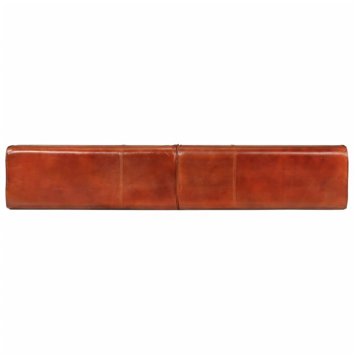 Banc de gymnastique marron 160 cm cuir véritable - Photo n°4