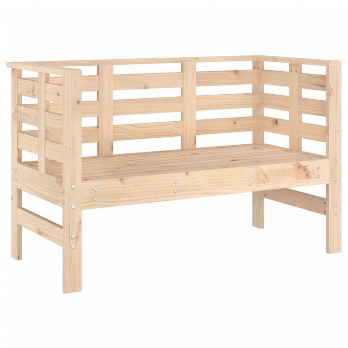 Banc de jardin 111,5x53x71 cm bois massif de pin - Photo n°1