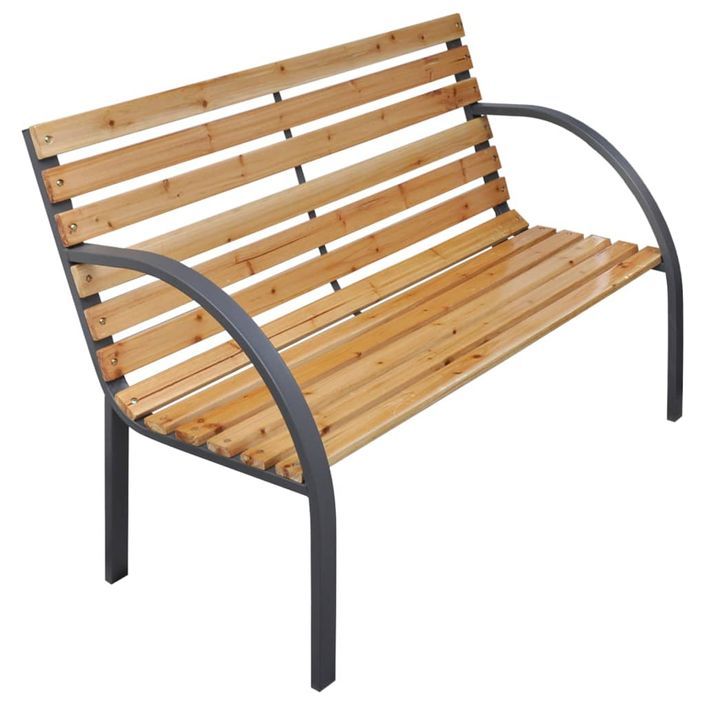 Banc de jardin 112 cm Bois de sapin massif - Photo n°1