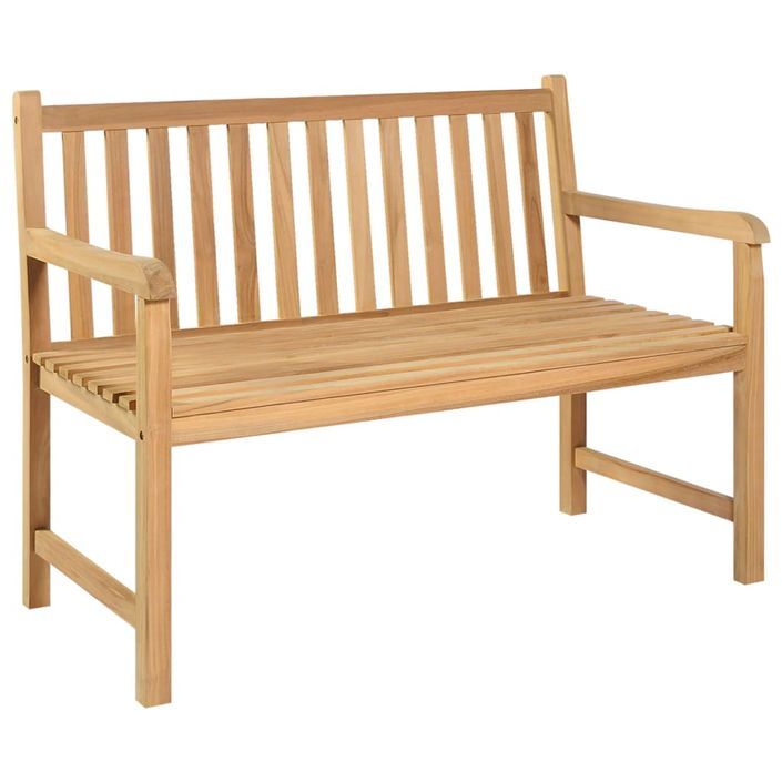 Banc de jardin 114 cm Bois de teck solide - Photo n°1