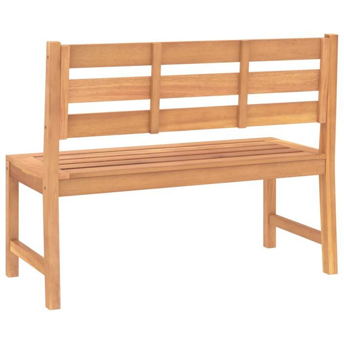 Banc de jardin 114 cm Bois de teck solide - Photo n°5