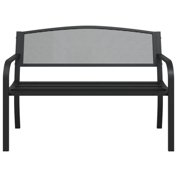 Banc de jardin 119 cm noir acier - Photo n°4