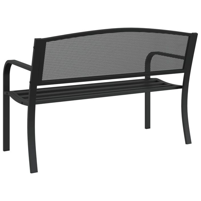 Banc de jardin 119 cm noir acier - Photo n°6