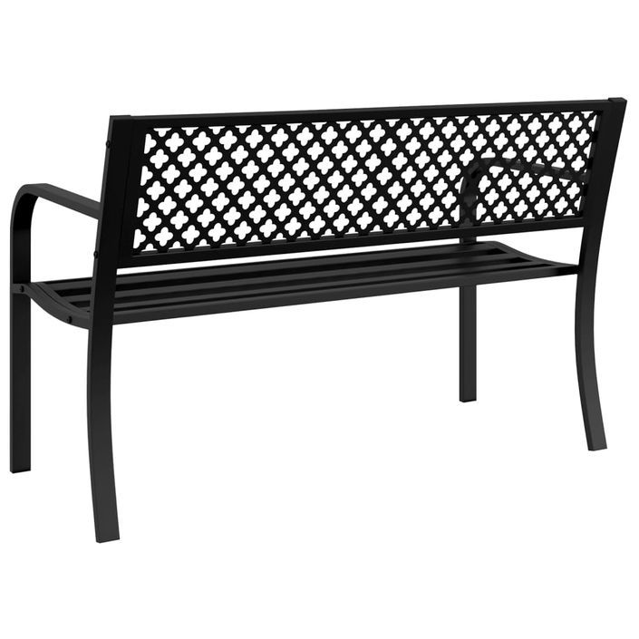 Banc de jardin 119 cm noir acier - Photo n°6