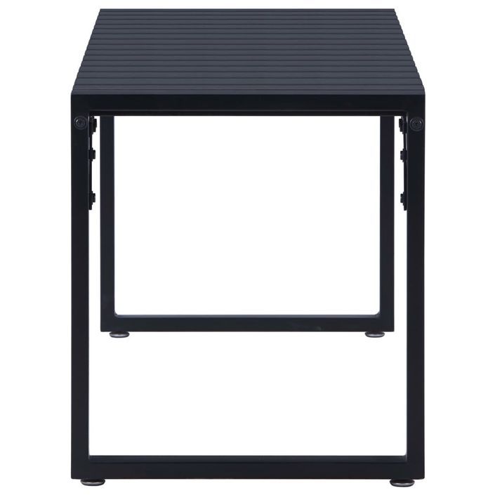 Banc de jardin 120,5 cm Panneau PS Noir - Photo n°3