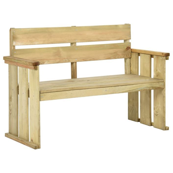 Banc de jardin 121 cm Bois de pin imprégné - Photo n°1